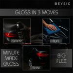 BEYSIC Car Care Carnauba Wax Polish India’s 1st Aerosol Based Car Total Exterior Detailer Spray For Deep Wet Shine, Ultra Drip Gloss & Long-Lasting Paint Protection For All Car Paint Colours 400ML - Image 2