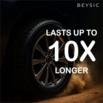 BEYSIC Car Tyre & Wheel Polish | India’s 1st Aerosol Based Conditioner | Ultra Shine & Wet Look Finish | UV Protection, Non-Greasy Silicone Formula | One-Step Rubber & Vinyl Protectant for Cars 300ML - Image 4