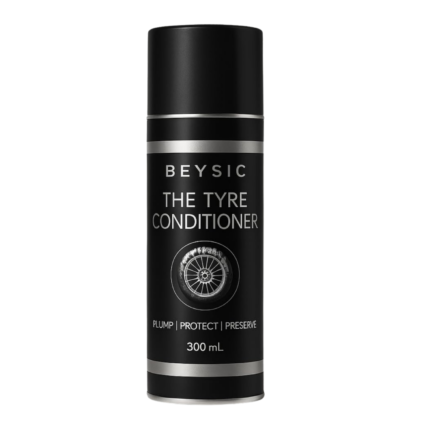 BEYSIC Car Tyre & Wheel Polish | India’s 1st Aerosol Based Conditioner | Ultra Shine & Wet Look Finish | UV Protection, Non-Greasy Silicone Formula | One-Step Rubber & Vinyl Protectant for Cars 300ML